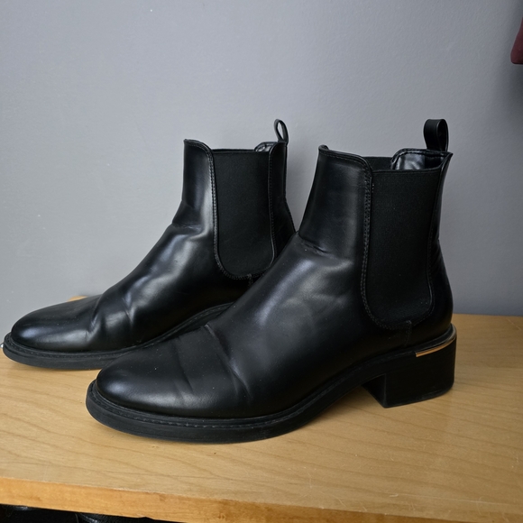 Zara Shoes - Zara Black Chelsea Style Boots. Size 9. Fit Size 8. Slip On